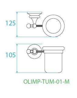 Стакан подвесной, золото Cezares OLIMP-TUM-03/24-M